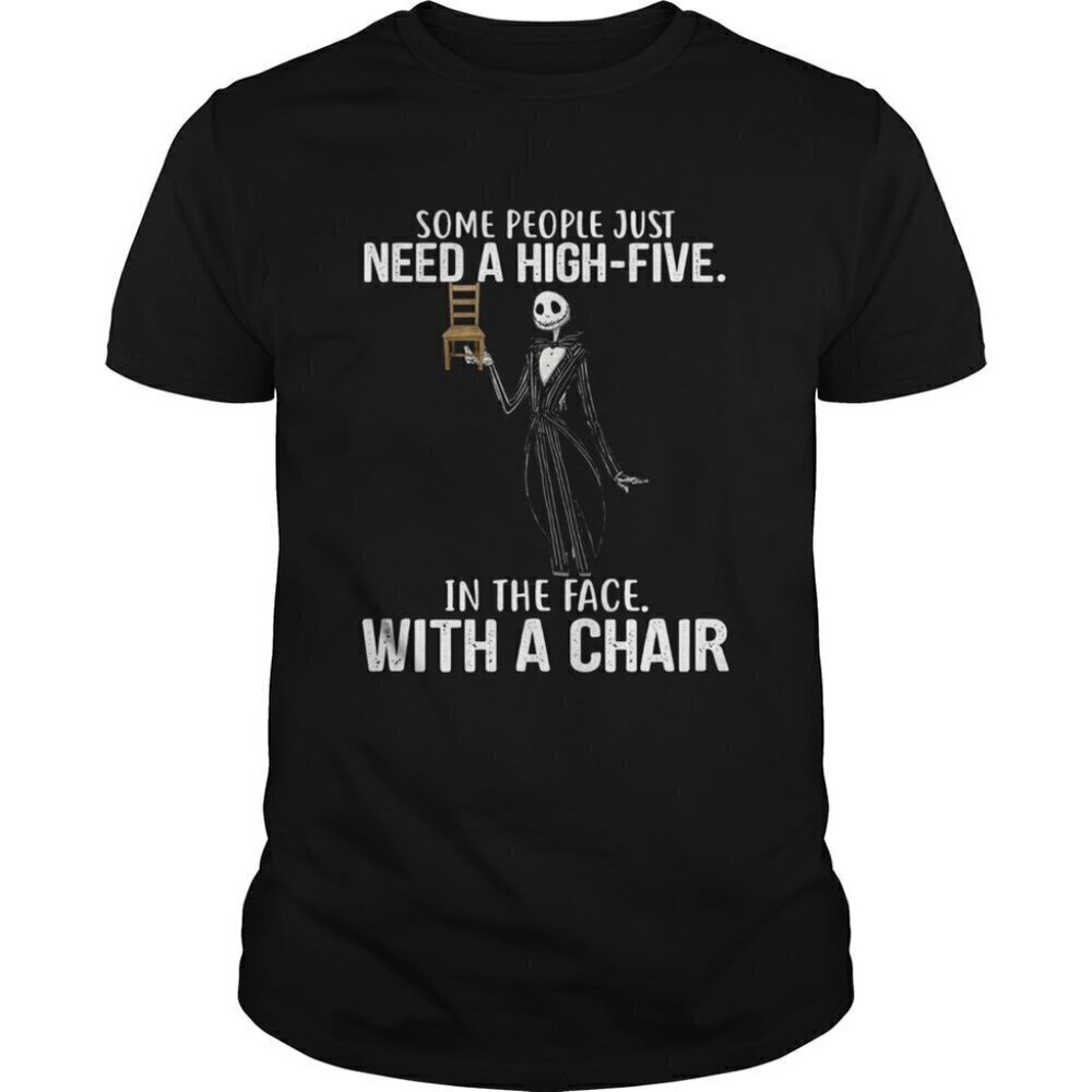 Jack Skellington High Five In The Face Chair Movie Graphic Parent Outfit T-Shirt